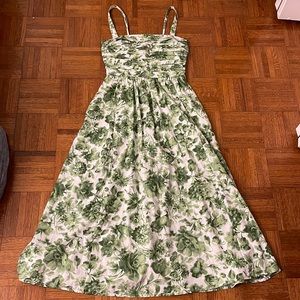 Abercrombie Emerson Poplin Wide Strap Midi Dress (XS)